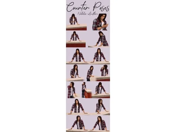 Alpha Counter Poses Auditore by Natalia - The Sims 4 Custom Content
