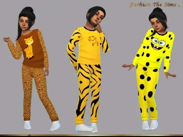 Maxis Match LYLLYAN's Sleepwear girls and boysbootoms - The Sims 4 Custom Content