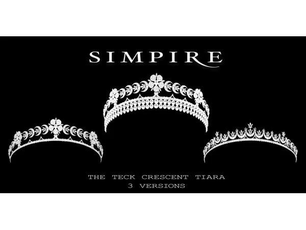Maxis Match The Teck Crescent Tiara 3 versions set Release - The Sims 4 Custom Content