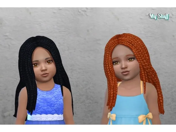 Maxis Match Mariana Braids for Toddlers - The Sims 4 Custom Content