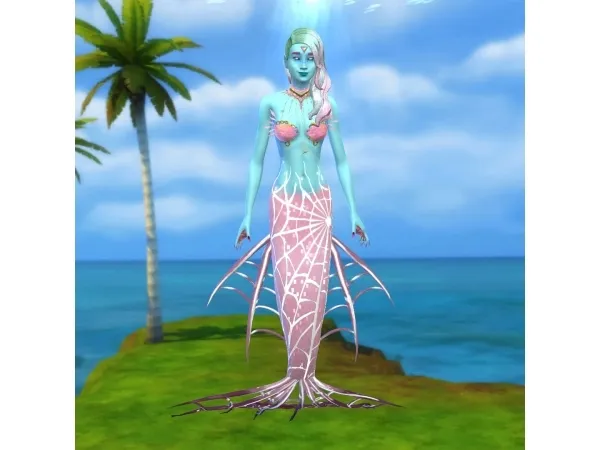 Alpha Web Mermaid Tail - The Sims 4 Custom Content