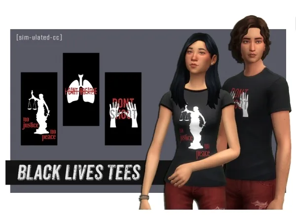 Maxis Match BLACK LIVES MATTER Set - The Sims 4 Custom Content