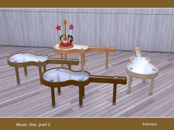 Music Starcomma part 2 Guitar Coffee Table - The Sims 4 Custom Content