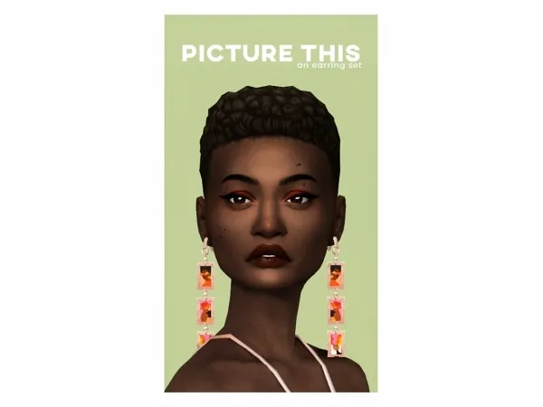 Maxis Match DOP Picture This Earrings - The Sims 4 Custom Content