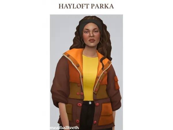 Maxis Match HAYLOFT PARKA - The Sims 4 Custom Content