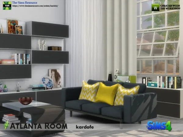 Alpha kardofe_Atlanta Room - The Sims 4 Custom Content