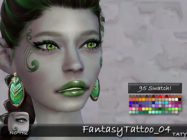Alpha tatygagg's [ ]Taty_FantasyTattoo_04 - The Sims 4 Custom Content