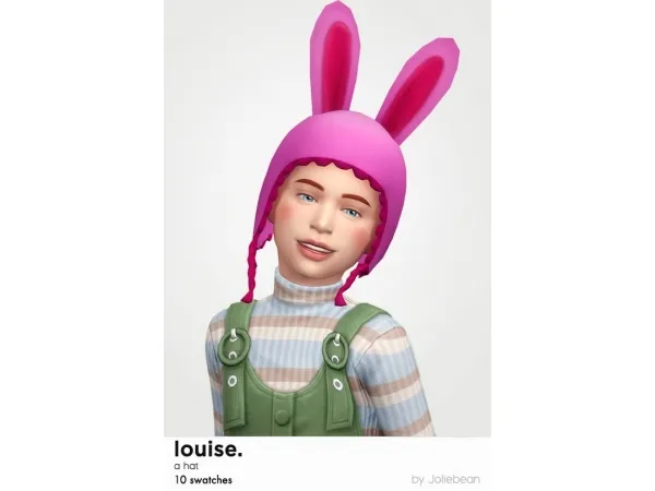 Maxis Match Louise a hat with bunny ears for children in 10 swatches by Joliebean - The Sims 4 Custom Content