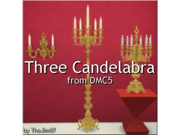 Maxis Match Three Candelabra from DMC5 - The Sims 4 Custom Content