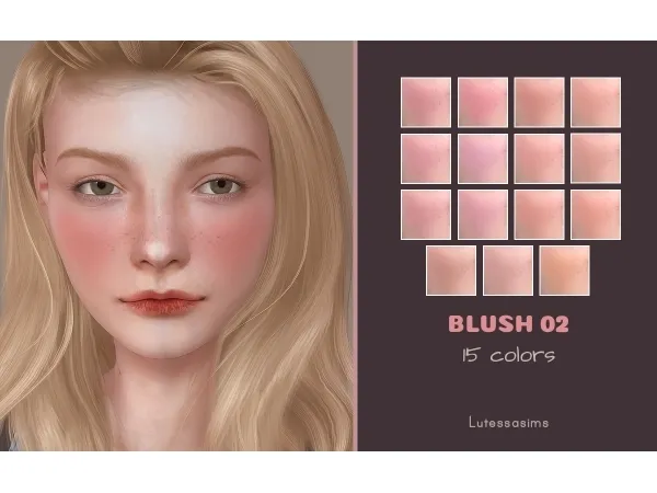 Alpha Blush 02 by lutessasims - The Sims 4 Custom Content