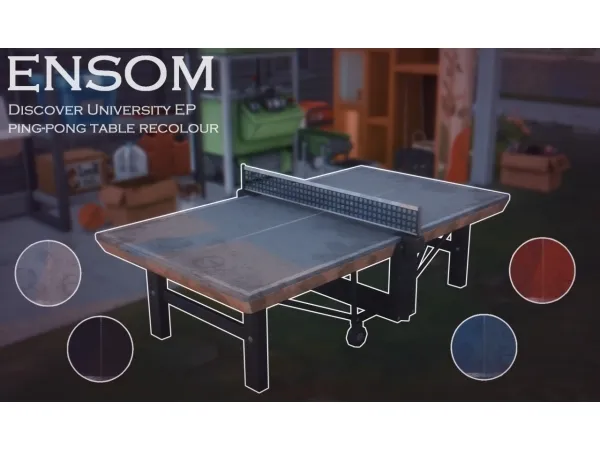Maxis Match ensom Ping Pong Table by simsfinds - The Sims 4 Custom Content