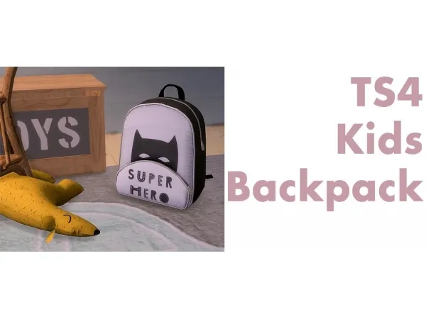 Maxis Match Recolors of ATS Kids Backpack - The Sims 4 Custom Content