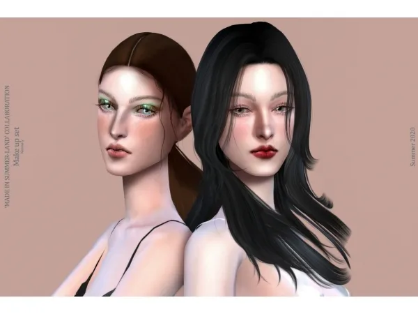 Alpha Made in Summer land COLLABORATION y by katrina - The Sims 4 Custom Content