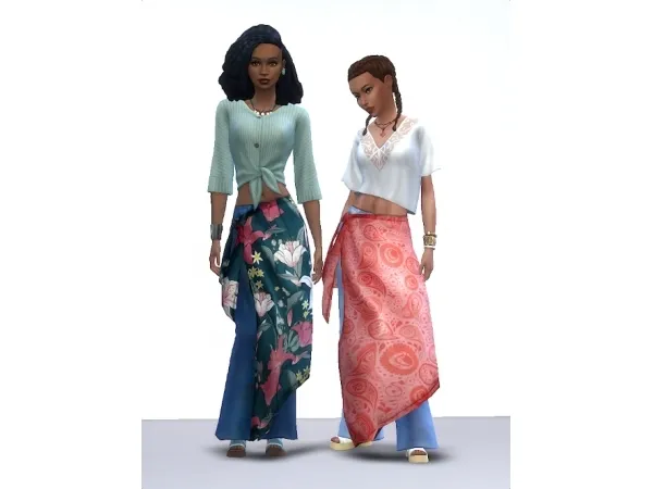 Maxis Match Flare jeans with cover up - The Sims 4 Custom Content