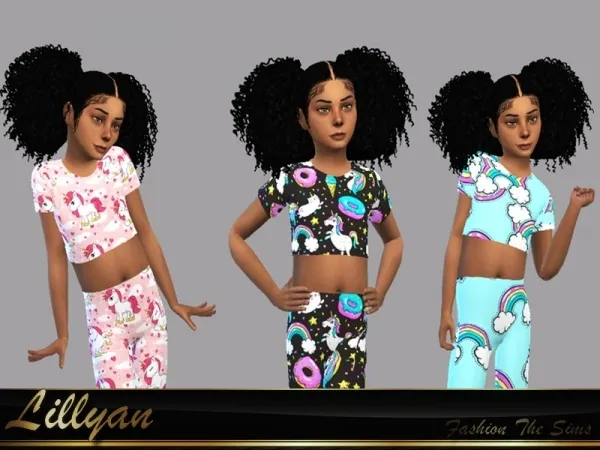 Alpha LYLLYAN's Samanta Sport Child 2 - The Sims 4 Custom Content
