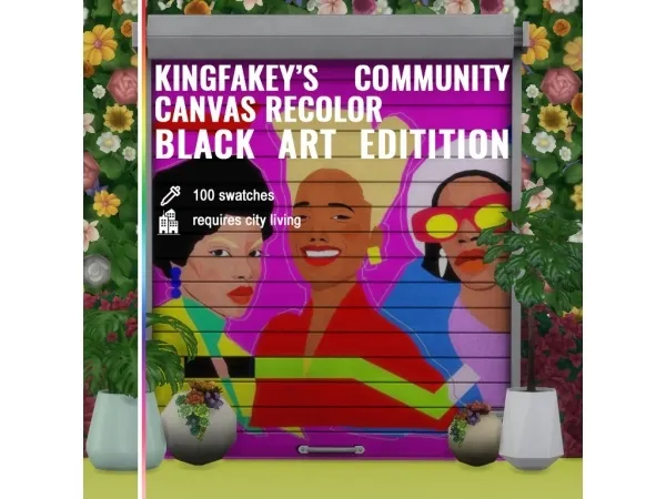 Alpha BLM COMMUNITY CANVAS by kingfakey - The Sims 4 Custom Content