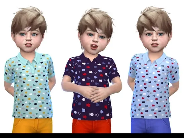 Maxis Match Little Things' Polo Shirt for Todder Boys 02 SP Toddler needed - The Sims 4 Custom Content