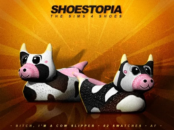 Alpha shoestopia bitch i'm a cow shoes by shoestopia - The Sims 4 Custom Content
