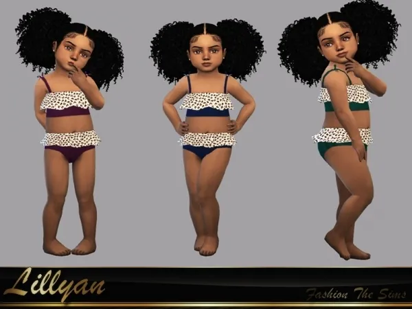 Alpha LYLLYAN's Children's bikini Joana - The Sims 4 Custom Content