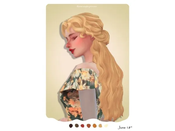 Maxis Match Rirrier Hair by carolforest - The Sims 4 Custom Content