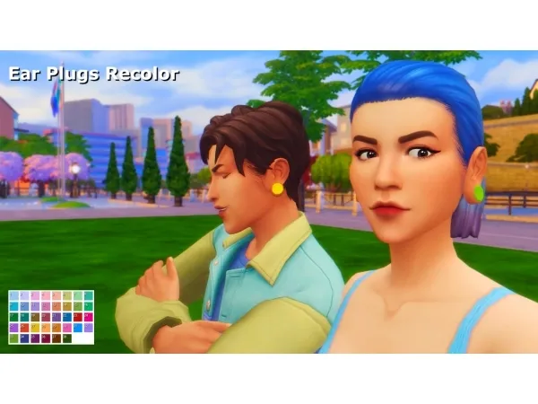 Maxis Match Ear Plugs Recolor - The Sims 4 Custom Content