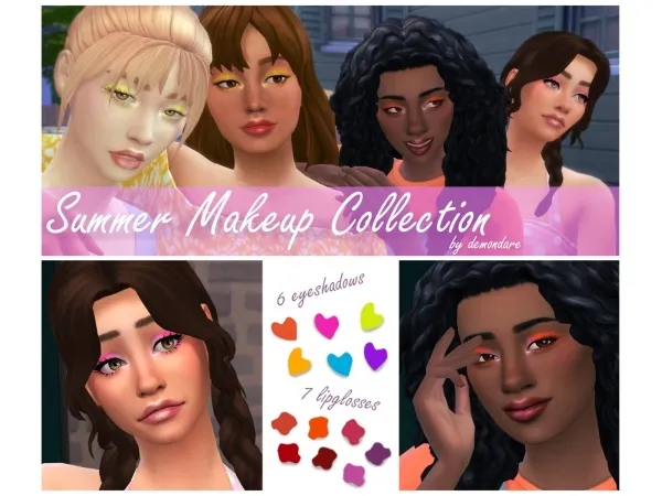 Maxis Match Summer Makeup Collection - The Sims 4 Custom Content