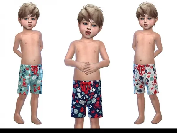 Maxis Match Little Things' Swim Shorts for Toddler Boys 03 SP Toddler needed - The Sims 4 Custom Content