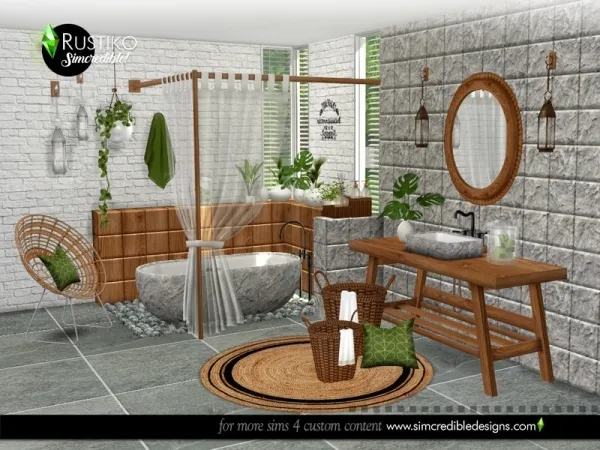 Maxis Match SIMcredible's Rustiko - The Sims 4 Custom Content