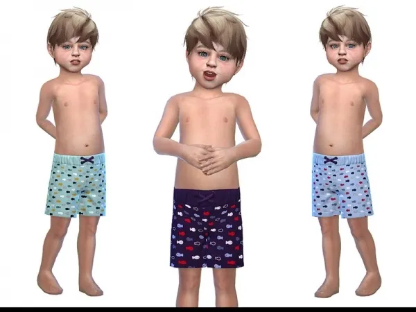 Maxis Match Little Things' Swim Shorts for Toddler Boys 01 EP Island Living needed - The Sims 4 Custom Content