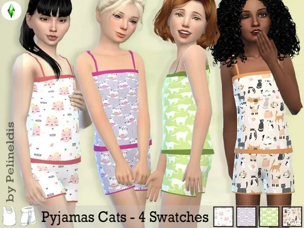 Alpha Pelineldis' Summer Pyjamas - The Sims 4 Custom Content