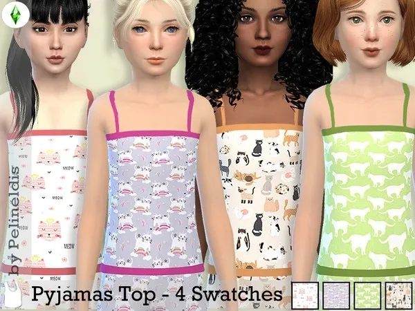 Summer Pyjamas Top - The Sims 4 Custom Content