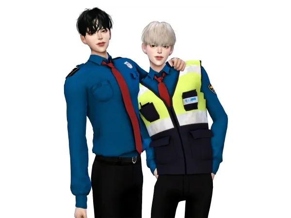 Alpha [gguya] police uniform - The Sims 4 Custom Content