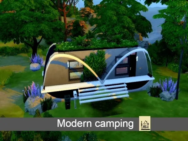 Maxis Match GenkaiHaretsu's Modern Camping Tiny Living - The Sims 4 Custom Content