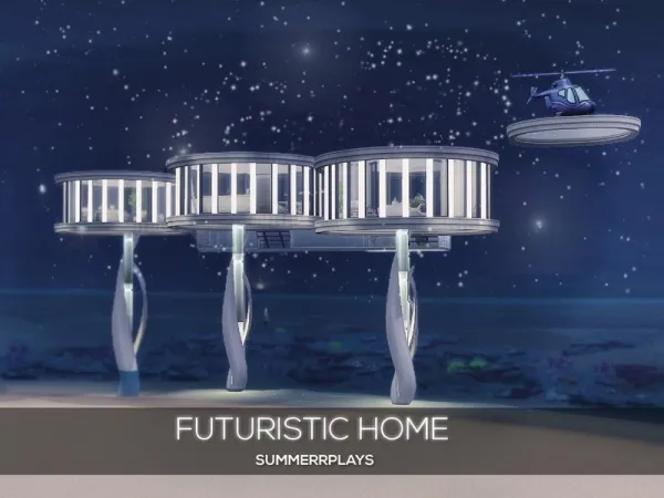 Alpha Summerr Plays' Futuristic Home - The Sims 4 Custom Content