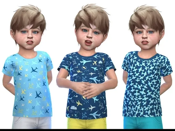 Maxis Match Little Things' T shirt for Toddler Boys 01 - The Sims 4 Custom Content