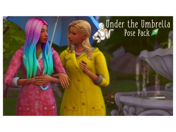 Maxis Match Under the Umbrella Pose Pack by samssims - The Sims 4 Custom Content