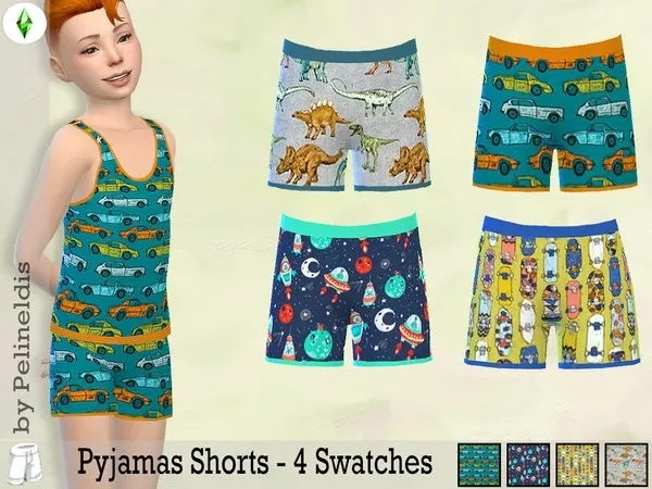 Boys Summer Pyjamas Shorts - The Sims 4 Custom Content