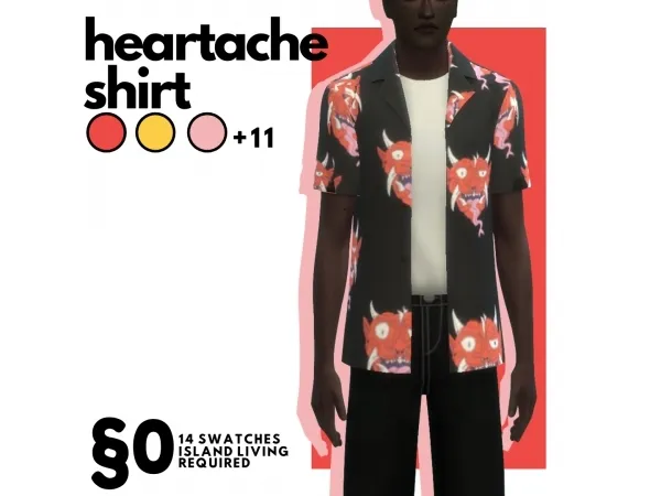 Maxis Match HEARTACHE SHIRT - The Sims 4 Custom Content