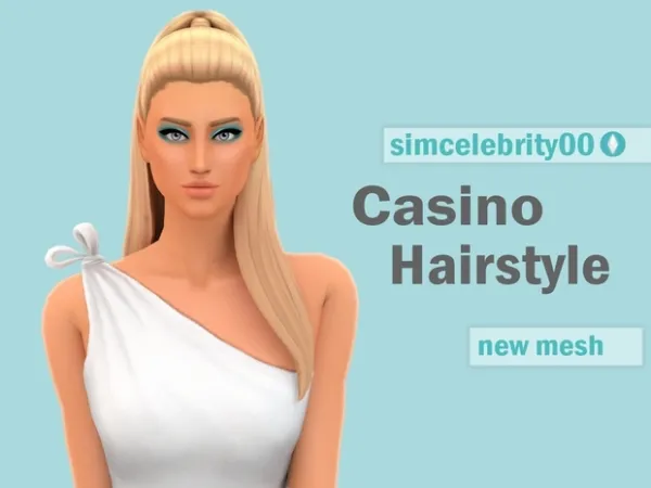 Maxis Match Casino Hairstyle by simcelebrity00 - The Sims 4 Custom Content