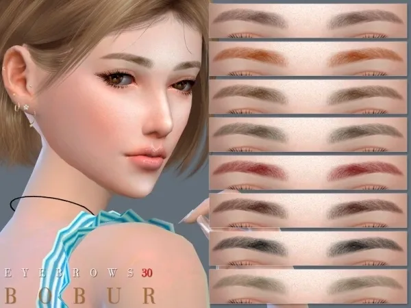 Alpha Bobur3's Bobur Eyebrows 30 - The Sims 4 Custom Content