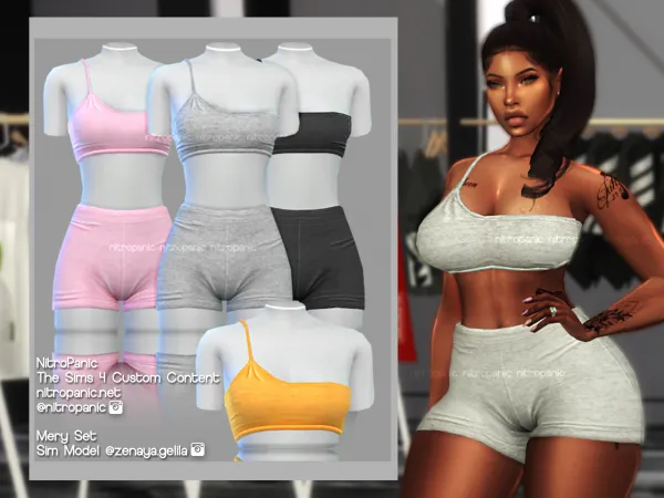 Alpha Mery Set (TOP) by nitropanic - The Sims 4 Custom Content