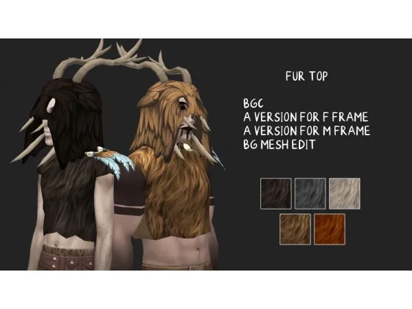 Alpha [Skyrim inspired] Forsworn Clothing Set - The Sims 4 Custom Content