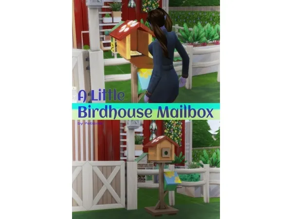 Alpha Petsimk Birdhouse Mailbox - The Sims 4 Custom Content