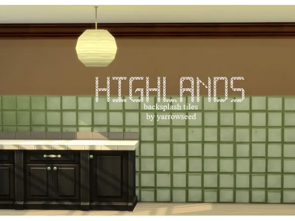 Alpha yarrowseed highlands backsplashtiles - The Sims 4 Custom Content
