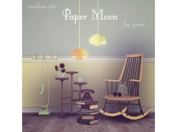 random set Paper Moon - The Sims 3 Custom Content