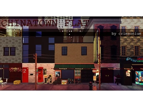 Crimsonium's Chinatown Flat - The Sims 3 Custom Content