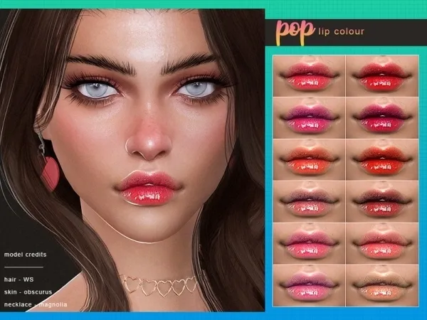 Alpha Screaming Mustard's [ Pop ] Lip Colour - The Sims 4 Custom Content
