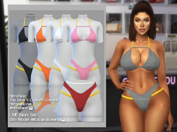 Alpha I ME Bikini set (BOTTOM) by nitropanic - The Sims 4 Custom Content
