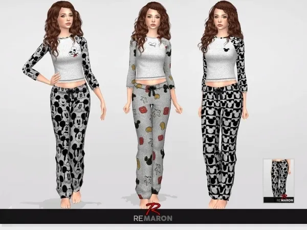 Maxis Match remaron's Disney's PJ Pants for Women - The Sims 4 Custom Content