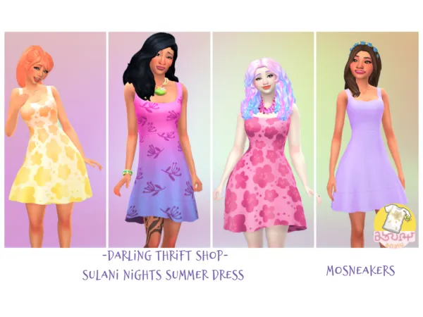 Maxis Match Sulani Nights Summer Dress - The Sims 4 Custom Content
